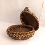 Small hand carved wooden  ebony duck and woven rattan tribal trinket/jewellery box  Figurine Statue figurine  Hand sculpted african statues Decor great gift present display Image 3