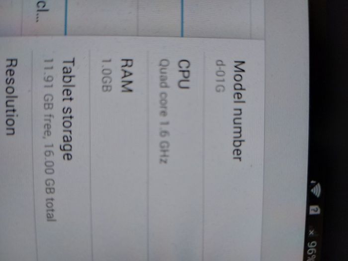 Docomo X DTAB, 16GB, Model d-01G. takes a sim and SD Card, great for watching youtube etc, nice compact 8 inch Tablet