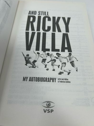 Hand Signed Ricky Villa Autobiography And Still Ricky Villa Spurs Football