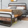 King Bed Frame with Headboard,Oval-Shaped Image 9