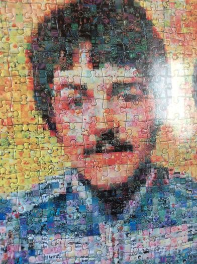 The Beatles. Professionally Framed 1000 Piece Mosaic Jigsaw Puzzler Of The Fab Four.