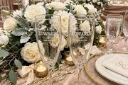 Personalized "Mr. &amp; Mrs." Wedding Champagne Flute Set of 2 glasses