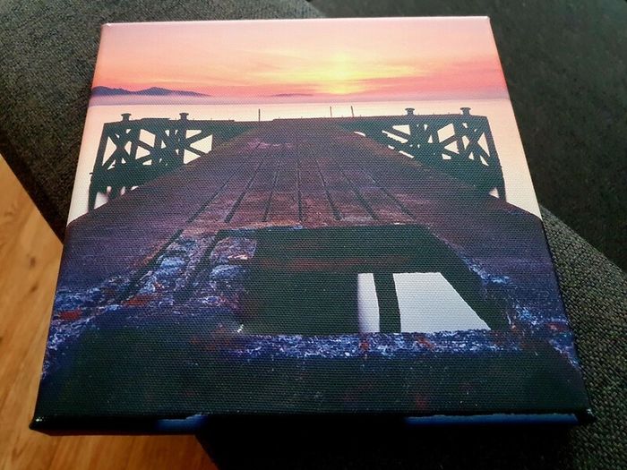 Small Sunset Pier Canvas Wall Art