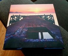 Small Sunset Pier Canvas Wall Art