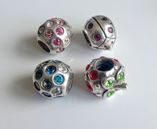 Retired Chamilia Swarovski crystal 925 sterling silver charms lot