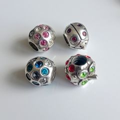 Retired Chamilia Swarovski crystal 925 sterling silver charms lot