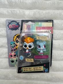 Littlest Pet Shop LPS Eliza Blue & Rad Slopington Damaged Box Please see pictures