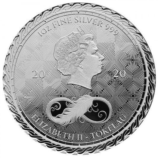 2020 Tokelau 6 Dollars 1 oz Silver Bullion Coin - Chronos BU (In Capsule)