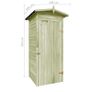 Garden Storage Shed Impregnated Pinewood 100x100x210 cm Image 7