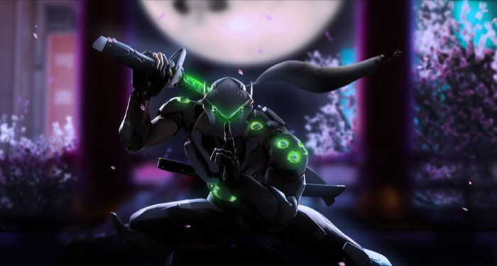 43" Overwatch Genji Wall Art Canvas (Collection Only)