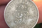 1957 One Shilling Elizabeth II