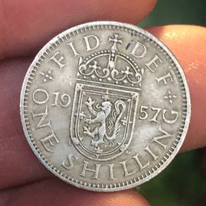 1957 One Shilling Elizabeth II