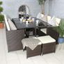 Garden Table and Chairs Rattan 10 piece set Image 8