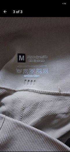 2 pairs leggings say aize m but they look like size 8 to 10