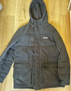 Nicce Black Hooded Puffer Jacket