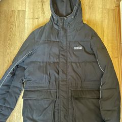 Nicce Black Hooded Puffer Jacket