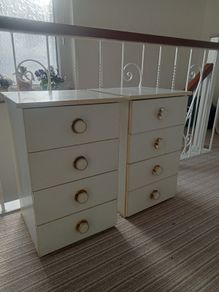 Two white lockers