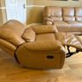 Leather Reclining Sofa & Armchair Image 7