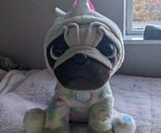 Large Pugsley Plush Unicorn Soft Toy