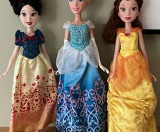3 Disney Princess Dolls, Snow White, Cinderella & Belle