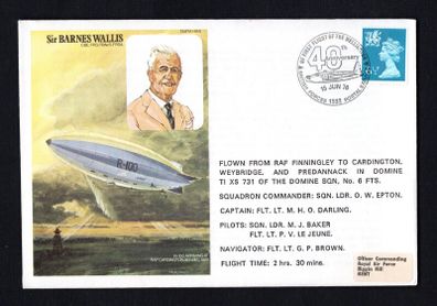 1976 Wales Illustrated Cover Commemorating  40th Anniversary of First Flight of Wellington tying 6 1/2d Machin Definitive Stamp