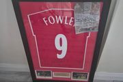 Liverpool FC Legend Robbie Fowler Signed &amp; Framed No.9 Jersey with COA