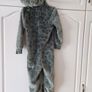 Crocodile fleece hooded onesie Image 2