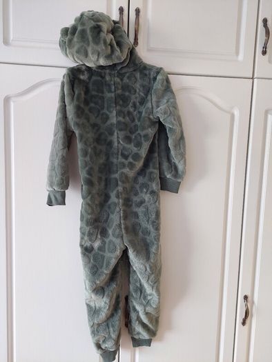 Crocodile fleece hooded onesie
