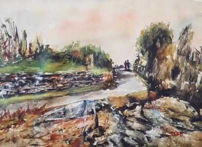 moville walk watercolour