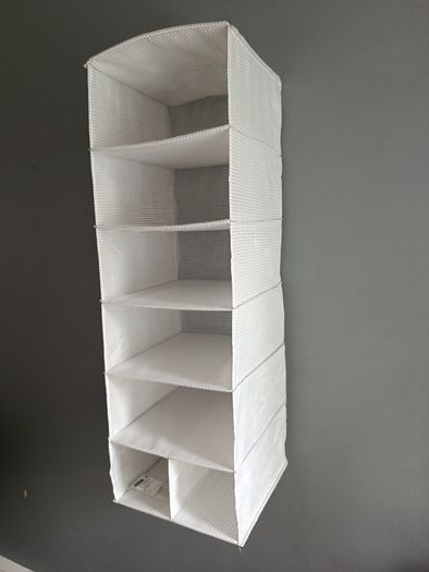 Organizer Hanging Storage Organizer with 7 Compartments (White/Grey