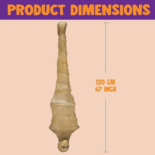 47inch Halloween Decorations Light Up Hanging Cocoon Corpse for Halloween Indoor and Outdoor Decorations