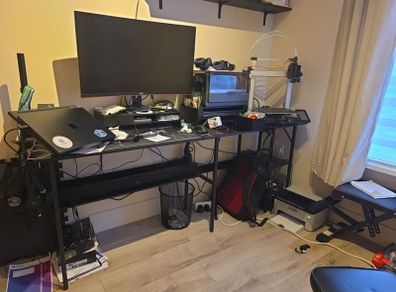 Black desk