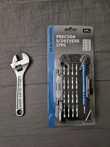 Adjustable wrench and precision screwdriver set