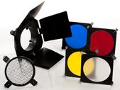 Photo Studio Barn Door & Honeycomb Grid & Gel Set