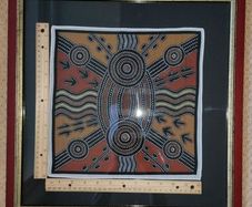 Framed Aboriginal Art Design on Cotton