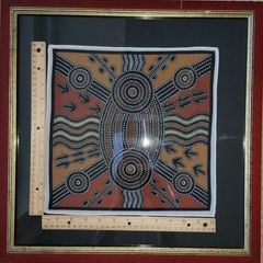 Framed Aboriginal Art Design on Cotton