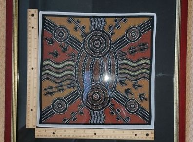 Framed Aboriginal Art Design on Cotton