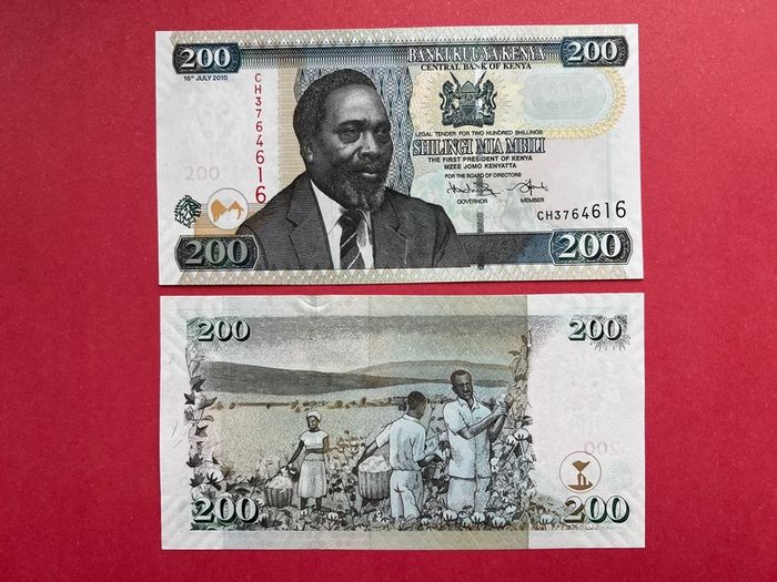Kenya  200 Shillings  2010. Pick 48g.  ( Uncirculated )