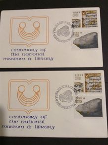 1977 First Day covers National Museum&library, Louis le Brocquoy, Anniversaries of ESB and ACC