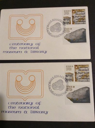 1977 First Day covers National Museum&library, Louis le Brocquoy, Anniversaries of ESB and ACC