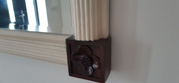 Antique side board & matching mirror