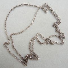 Vintage long Sterling Silver 925 Belcher Chain Necklace - Strong Circular Links length 24" - 2,8g