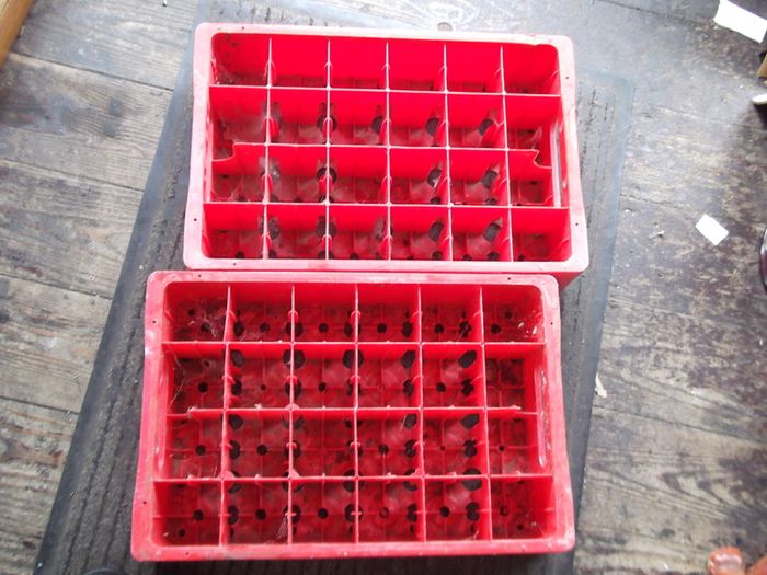 2 vintage coca cola crates