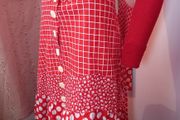 1970s Vintage Polka Dot Button down skirt