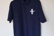 Ford mustang polo shirt size 4 xl Pit to pit 30 " navy in like new condition