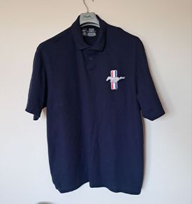 Ford mustang polo shirt size 4 xl Pit to pit 30 " navy in like new condition