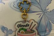 Noods before dudes keychain