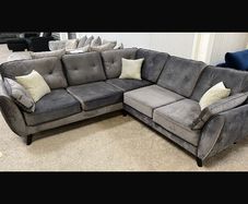 corner sofa - grey velvet l shaped couch