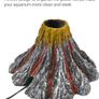 Aquarium Volcano Ornament Kit, Air Bubbler Decorations for Fish Tank, Aquarium Air Bubbler with LED Light (FREE POSTAGE) Image 2