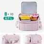 Insulated Lunch Bags for Women, 6.7L Portable Lunch Box with Shoulder Strap Reusable Cooler Bag, Puffy Thermal Lunch Tote for Work/School/Picnic/Travel Image 4
